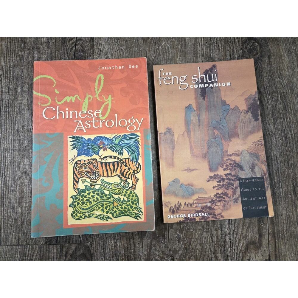 Simply Chinese Astrology + The Feng Shui Companion Paperback Book Lot Of 2